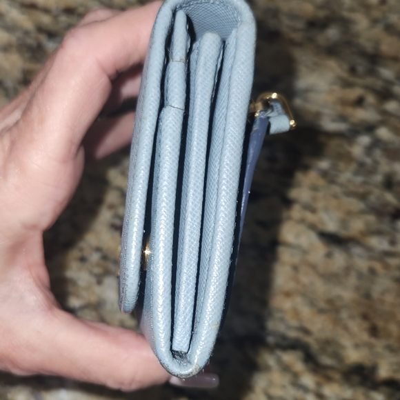 PRADA light blue saffiano continental long wallet - Picture 2 of 12